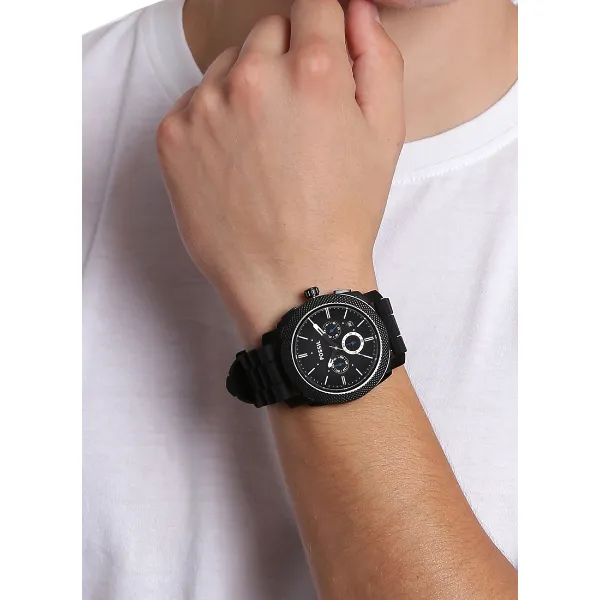 Fossil black silicone strap best sale