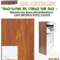 Glow Decor Elegant Multi-Compartment Shoe Storage Organizer with Flap Design - Compact, High-Quality, Space-Saving Entryway Shoe Rack. 