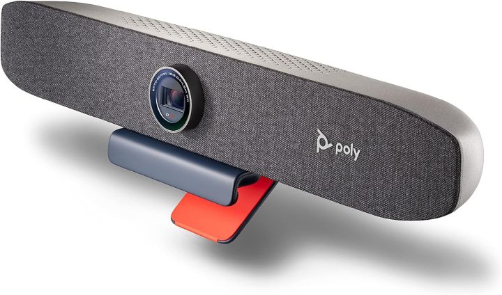 Poly Studio P15 Personal Video Bar (Plantronics + Polycom) - 4K Video Quality - Camera, Microphones & Speaker Solution with Premium Audio & Video - Certified for Zoom and Teams