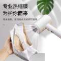 Shoe with heat shrink film dust proof moisture proof anti oxidation shoe cover anti yellowing plastic sealing transparent hair dryer storage bag. 