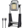 Multifunctional Work light Adjustable color Temperature Rechargeable LED Work Light with Stand, Cordless Work Light 10AH Battery, Power Bank 750/1500/3000 Lumen, 2700/8000K Dimmable ( 128 White light SMD / 128 Yellow Light SMD / 20 Red light SMD. 