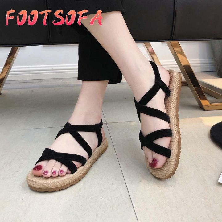 OIMG Womens Ladies Girls Korean Sandals For Women Women'S Flat