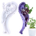 Angel Epoxy Mold Chocolate Baking Mould Silicone Resin Molds For Candy, Diy Resin Casting Mold, Angel Wing Newborn Statue Epoxy Resin Molds For Door Cabinets Wall Home Art Decor Silicone Mold.