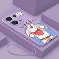 Redmi Note 13 Pro+ Plus 5G Redmi Note13 Pro 4G Lucky Cat Doraemon Casing Matte Liquid Silicon Back TPU Soft Case Cover. 