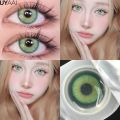 【HOT】 UYAAI Halloween Cosplay Color Contact Lenses Cosplay Lens Anime Red Lenses Girl Tears Graduated Colored Lenses Makeup Eye Len. 