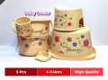 Bath Set Plastic 5 pcs Bath Set For Daily Use - Best Washroom Set For Use - Best Quality Set. 