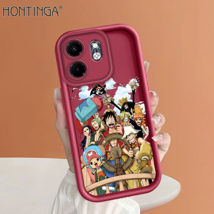 Hontinga for Infinix Smart 9 Hot 50i Back Cover One Piece Luffy Pattern Ladder Soft Camera Protection Rubber Phone Case
