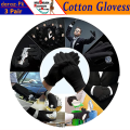 Elegant Cotton Full Finger Hand Gloves For Sun Protection 3 Pairs. 