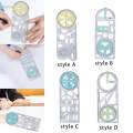 Multifunctional Geometric Ruler Drawing Rulers for Office Multiple Shapes Measuring Template Measuring Stencil Drawing Template for Painting. 