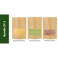 Bundle Of 3 Gelatin Powder Gelatine Powder Neem Leaves Powder Rose Powder for Face Pack 100 Grams Each. 