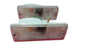 Front bumper indicator lights white for Suzuki Bolan / Ravi / chamber / Potohar jeep 2 pcs pair. 