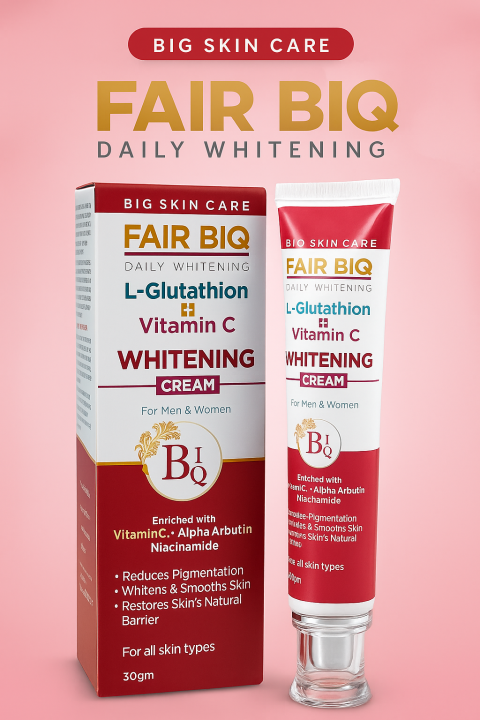 FAIR BIQ Whitening Cream  L-Glutathione + Vitamin C for Glowing Skin