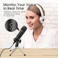 Ansinna USB Computer Microphone with Tripod, Plug and Play Condenser Recording PC Microphone for_Mac & Windows, USB Studio Microphone. 