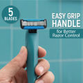 𝐖𝐁𝐌 Ultra Shaving Razor For Men with 5 Super Blades | Replaceable & Flexible Upto 45 Degree with Extra Refill Blade (Any Random Color). 