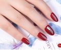 20Pcs Short Oval Artificial Full Cover Round Thin Natural Nails Tips. 