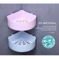 Plastic Wall Mount Triangle Shape Corner Shelf Basket Shower Caddy Rack Storage Shelves Shampoo Holder for Bathroom Kitchen. 