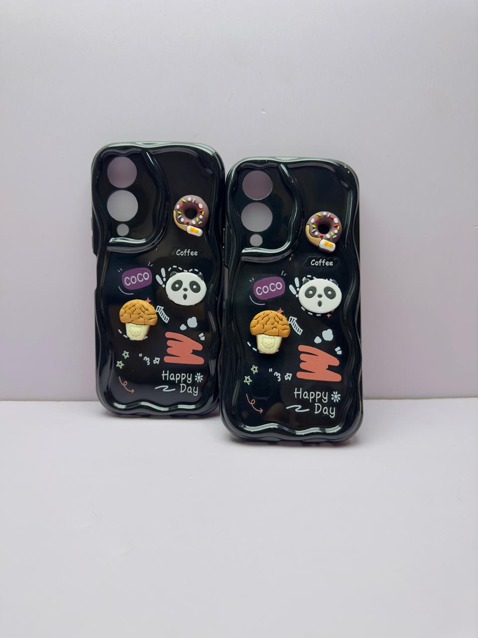 Lahore Mobile Case for Vivo Y17s Back Cover Colorful Wavy Phone Cases - Luxerey Back Cover - Creative Lovely 3D Doll -Girls Back Cover 5