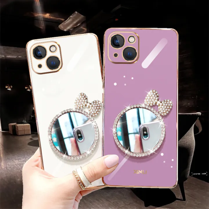 For%20OPPO%20A15%20/%20OPPO%20A15S%20Back%20Cover%20+%20Bowknot%20Makeup%20Mirror%20Fashion%20Shiny%20Plating%20Square%20Bumper%20Bling%20Girls%20Phone%20Case%20Soft%20TPU%20Silicone%20Shockproof%20Back%20Cover%20-%20Image%205