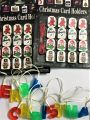 Pack of Two Photo Clips Christmas Card Holders Holidays Decoration Indoor String for Hanging Photos Pictures Cards and Memos With Free Battery Operated Merry Christmas Fairy Lights. 