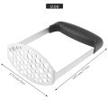 Stainless Steel Potato Masher with Broad and Ergonomic Horizontal Handle – Fine-grid Mashing Plate for Smooth Mashed Potatoes, Vegetables and Fruits. 