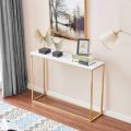 Saas Flow -- Console Table Console Table for Entryway Metal Golden Frame Modern Table Sturdy Sofa Side Table Console Hallway Foyer Table, customization. 