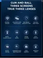 15 MP =5MP+5MP+5MP  Ptz Wifi Outdoor Security  Camera Lens, 3 Screen, CCTV,Color Night Vision Auto Tracking, Waterproof15MP WiFi Camera with Three Lens Three Screen Color Night Vision PTZ Outdoor Waterproof Security IP Camera CCTV Surveillance Cam. 