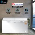 Dawlance Deep Freezer DF-500 DD ,15 Cubic Feet Double Doors Single Chest Freezer With12 Years Warranty. 