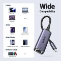 UG-REEN USB C to Ethernet Adapter, Gigabit RJ45 to USB 3.0 Type-C (Thunderbolt 3) Ethernet LAN Network Adapter, Compatible with MácBook Pro 2022/2021/2020/2019/2018/2017, MácBook Air, Mac Mini 2023, Déll XPS. 