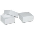 Beautiful Jewelry Box White Size 3X3 inch Necklace Box for Ring Gift Box Paper Jewelry Box Packaging Bracelet Earring Display with Sponge+ Box Gift Packaging Storage Box. 