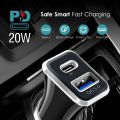 Original 20W Super Fast Car Charger Type-C PD | USB Mobile Phone Chargers in Car for iPhone. 