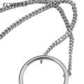 Double Finger Chain Ring Exquisite Opening Geometric Double Finger Ring. 