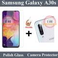 Samsung Galaxy A30s Tempered Glass Screen Protector Polish Glass + Back Camera 9H Gorilla Flexible Protector For Samsung Galaxy A30s. 