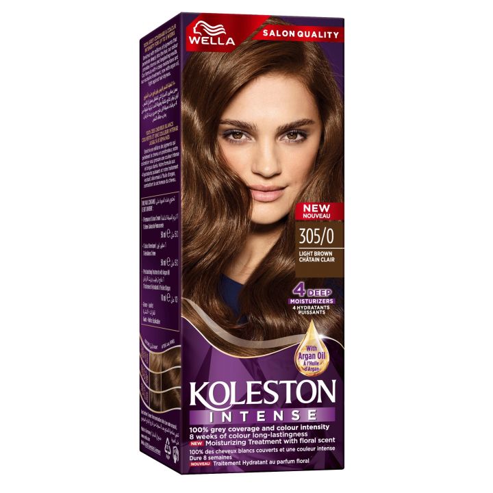 Wella Koleston Hair Color Cream 305/0 Light Brown Color All Shades- 60ml