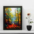 Wall Canvas HD Painting Poster Décor Abstract Color Pictures Wall Art Decoration Framework For Home, Office, Café and Restaurant 12X18 Frame. 
