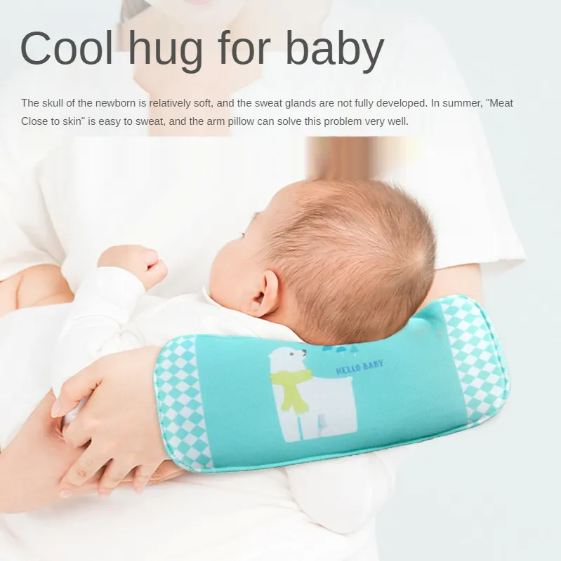 Dual purpose Summer Baby Ice Silk Pillow Arm Pillow Mat Arm Sleeve Nursing Pillow Daraz.pk