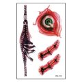 10PCS Halloween Scar Tattoo Sticker Waterproof Temporary Cartoon Emulation Body Transfer Art Arm Leg Kid Toy Children Gift Adult. 