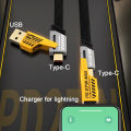 4 in 1 USB C Fast Charging Cable with 60W PD, Data Transfer, Type C, Micro USB and Lightning Compatibility, 1 Meter. 