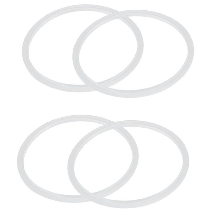 Silicone Gasket Sealing Ring for Pressure Cooker 22 cm Inner Diameter, 4 Pieces, Transparent