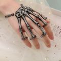 Fashion Women Men Gothic Punk Skull Ghost Skeleton Finger Bracelet Hand Chain Bangles for Halloween Femme Party Accessories. 
