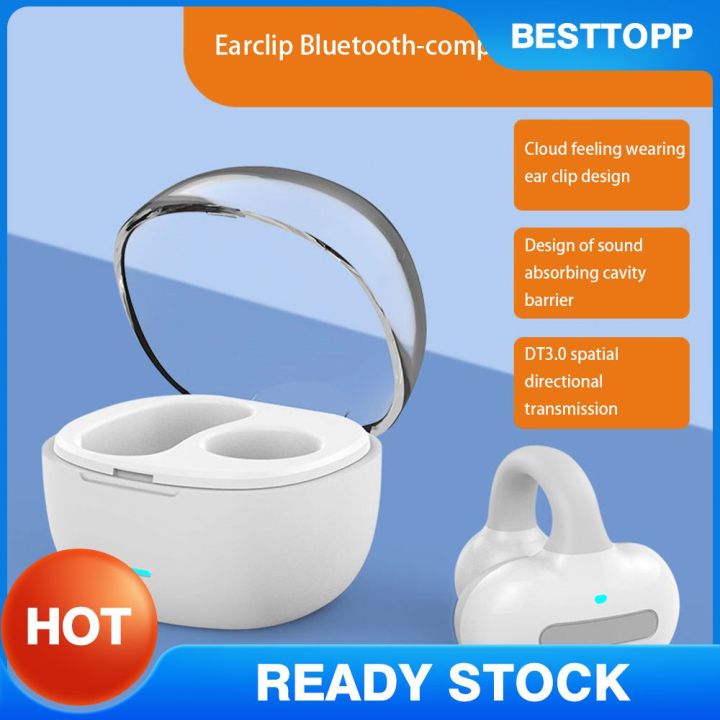 【Ready Stock+FREE Shipping+COD】New G8 Ear Clip Wireless Bluetooth Earphone Single Ear Not In-ear True Stereo Headphones
