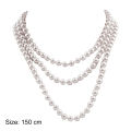 Women Necklace Wear-resistant Costume Jewelry Imitation Pearl Necklace. 