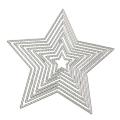 8pc Star Pentagram Shape Metal Cutting Dies Emed Stencil Art Craft Decor. 