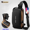 Shoulder Bags For Boys,Girls,Men & Women - Cross Body Bags For Girls - Water Proof Chest Bag -  Anti-theft Zipper -  ScratchProof  Small Waist Bag - Gym Sling Bag With Usb Port - Daily travelling - Passport Bag - Unisex Accessories. 