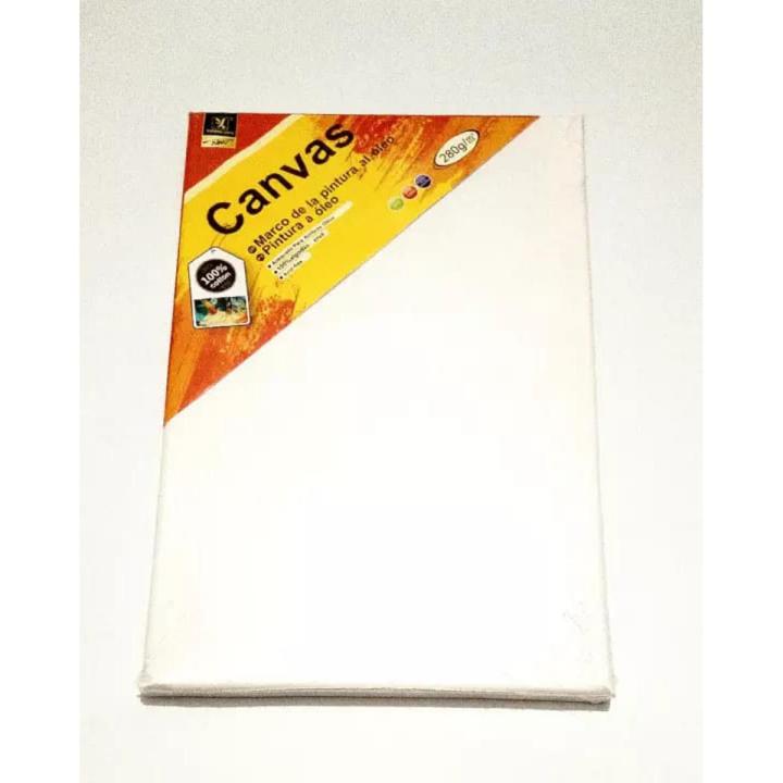 280gsm Blank Stretched Painting Canvas Size 20 x 30Cm