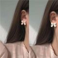 17MILE Korean style bow-shaped Stud earrings for women sweet Elegant earring fashion jewelry Gift. 