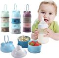 Baby Milk Food Storage Box Infant Feeding 3 Layer Food Bottle Container Portable Milk Powder Container Safe PP Material. 