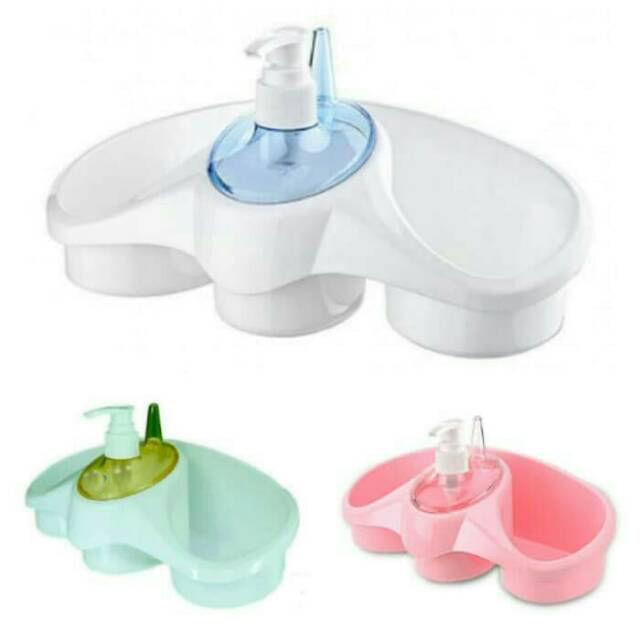 Kitchen%20Tool%20Sink%20Organizer%20Sponge%20Holder%20For%20Kitchen%20Tidy%20Soap%20Dispensing%20Sponge%20Holder%20-%20Plastic%20-%201%20Pc%20-%20Image%202