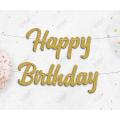 Glitter Happy Birthday Banner Decoration, Wall decoration, Party Banner, Customised Birthday Banners. 