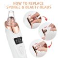 MULTIFUNCTIONAL 5 IN 1 ELECTRIC RECHARGEABLE DERMA SUCTION BLACKHEAD REMOVER DEVICE FACE PORES CLEANSING VACUUM MACHINE DERMA ACNE OIL REMOVING SUCTION DEVICE. 