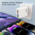 Fast Charging Protocol 65W PD Multi-port Fast Charger - PD And 3 USB Ports Adapter For All Phones Fast Charging. 